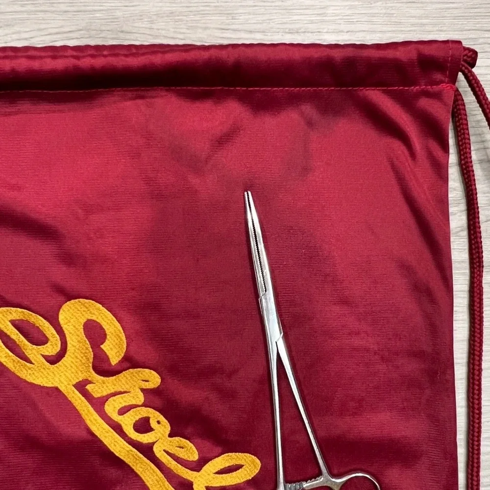 Shoeless Joe Baseball‎ Drawstring Backpack Maroon Gold Leather Accents